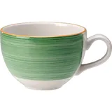 Чашка чайная «Рио Грин» фарфор 228мл D=9,H=6см белый,зелен.