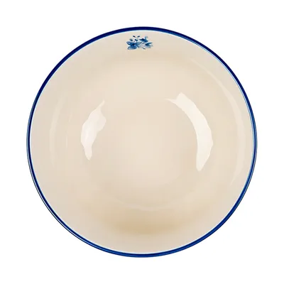 Салатник «Фиори» фарфор 0,65л D=151,H=75мм слон.кость,синий, Диаметр (мм): 151, изображение 2