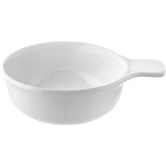 Блюдо для запекания на подставке «Проотель» фарфор,пластик 450мл ,H=55,L=190,B=140мм белый,коричнев.