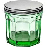 Банка «Фиш&Фиш» круглая с крышкой стекло 0,75л D=11,H=11,5см зелен.