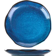 Plate ceramics D=22,H=3cm blue.