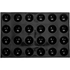 Форма кондитерская «Полусфера» [24ячеек ] силикон,стеклопласт. D=7,H=4,L=60,B=40см черный