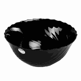 Салатник «Трианон» стекло 1,9л D=24,H=9см черный