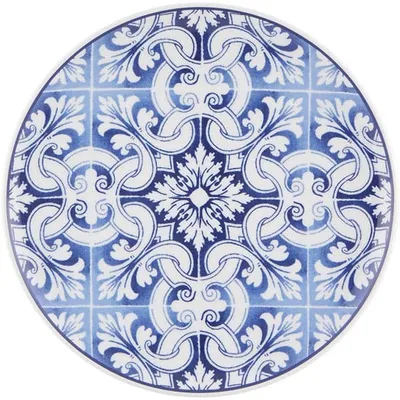 Тарелка десертная «Трансатлант» керамика D=220,H=21мм синий,белый