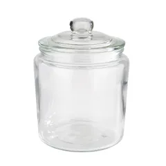 Банка «Классик» круглая с крышкой стекло,стекло 0,9л D=11,5,H=16см прозр.