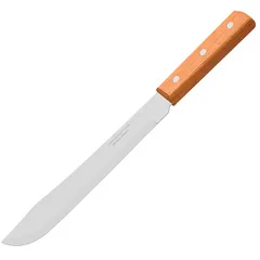 Knife for slicing meat  steel, wood , L=285/180, B=35mm  brown, metal.