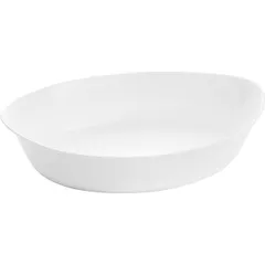 Dish “Smart Cousin” oval  glass , H=6, L=32, B=20 cm  white