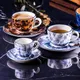 Блюдце «Аида» с декором фарфор D=14,5см белый,синий, изображение 5
