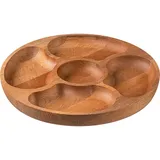 Менажница 5 секций овальных бук D=250,H=25мм св. дерево