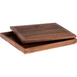 Cutting board for bread GN 2/3 (d/art 00910)  wood , H=35, L=354, B=325mm  brown.