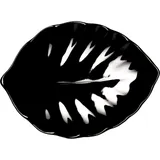 Блюдо «Кунстверк» лист фарфор ,H=19,L=150,B=110мм черный