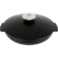 Baking pan with lid “Revolution” ceramics 0.8l D=22.3,H=10cm black