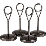 Держатель для карточек  4шт.+20карточек[4шт] сталь нерж.,полипроп. D=50,H=105мм черный