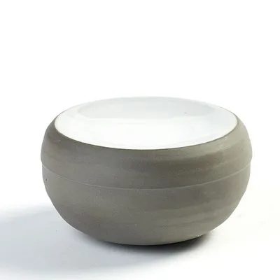 Подставка для комплимента «Даск» керамика D=80,H=45мм белый,серый, изображение 2