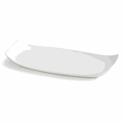 Dish “Tendens” porcelain ,H=4,L=28,B=15cm white