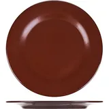 Тарелка  мелкая «Шоколад» фарфор D=24,H=2см тем.корич.