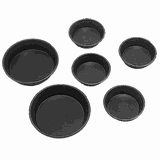 Форма кондитерская «Экзал»[6шт] алюмин.,тефлон D=9,H=2см черный