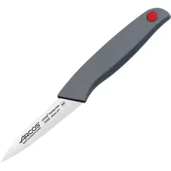 Нож для чистки овощей и фруктов «Колор проф» сталь нерж.,полипроп. ,L=190/80,B=17мм металлич.,серый