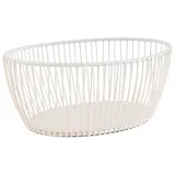 Корзина для фруктов «Сварт» металл ,H=8,L=20,B=25см белый