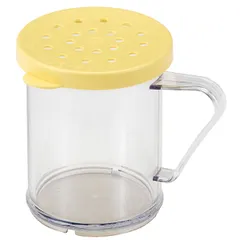 Container for seasonings with holes  polycarbonate  300 ml  D=80, H=95mm  transparent, yellow.