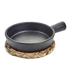 Форма для запекания «Серфис» с ручкой керамика 1,25л D=210,H=58мм черный, изображение 3