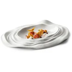 Dish "Barcelona" oval  porcelain  150 ml , L=33, B=22.5 cm  white