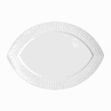 Блюдо «Сатиник» овальное фарфор ,H=15,L=270,B=190мм белый