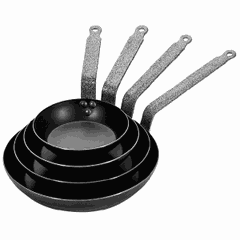 Сковорода голуб.сталь D=180,H=43,L=350мм серый