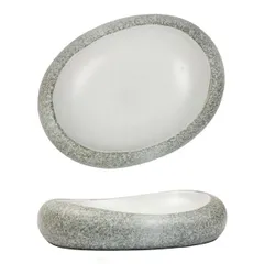 Блюдо салатник 26*20 cм h6 cм 300 мл White Matt New Taiga