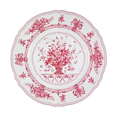 Тарелка «Нео Антирос» фарфор D=21см белый,красный