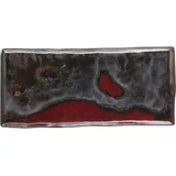 Dish “Soltis Solar Storm” rectangular  ceramics , H=16, L=300, B=135mm  gray, black