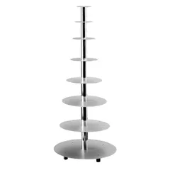 Этажерка 8 ярусов 16х20х26х32х40х45х50х55см алюмин. металлич.