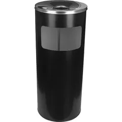 Ashtray galvanized steel D=23,H=60cm black