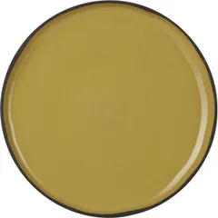 Plate “Karakter” with a high side  ceramics  D=21, H=2cm  yellow.