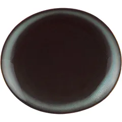 Блюдо «Тренд кортен» фарфор ,L=20см тем.зелен.