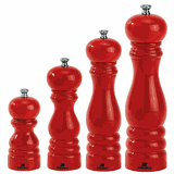 Pepper mill met. fur. metal,wood ,H=12cm red