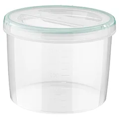 Container for products “Vintage” with lid  polyprop.  1.2 l  D=14, H=11 cm  transparent.