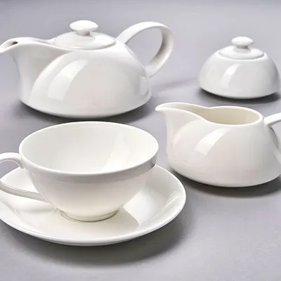 Чашка чайная «Классик Вайт» кост.фарф. 170мл ,H=54мм белый, изображение 2