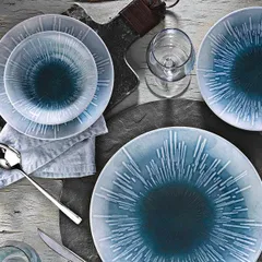 Салатник «Нанокрем Блю» фарфор 350мл D=160,H=47,5мм голуб., изображение 2