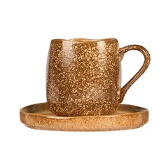 Блюдце «Эггшелл Нейчер» фарфор D=140,H=18мм коричнев., изображение 4