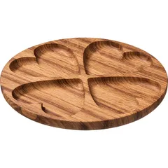 Menagerie “Clover” 4 sections  oak  D=25, H=2cm  wooden.