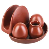 Набор для специй керамика коричнев.