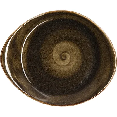 Тарелка «Крафт Браун» мелкая фарфор D=255,H=20,L=255,B=205мм коричнев., Цвет: Коричневый, Длина (мм): 255