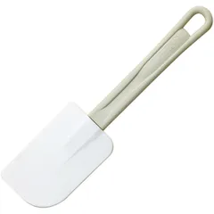 Kitchen spatula (up to 220 C)  silicone, polyamide , L=28/11, B=7cm  gray, white