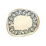 Тарелка «Виенто» асимметричная фарфор ,L=24см белый,синий