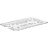 Крышка для гастроемкости GN 1/4 с вырезом для ложки поликарбонат ,L=26,5,B=16,2см прозр.