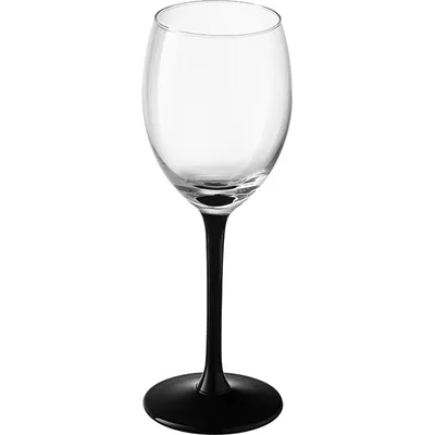 Набор бокалов для вина «Грейс» на черной ножке[6шт] стекло 250мл D=59,H=198мм прозр.,черный, изображение 3