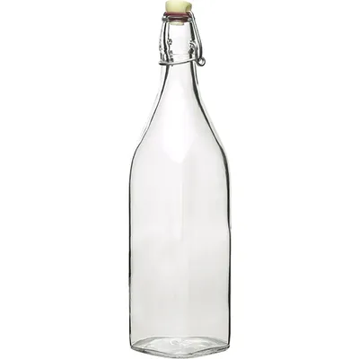 Бутылка «Свинг» с пробкой стекло,пластик 1л D=90,H=315,L=75,B=75мм прозр.,разноцветн., Объем по данным поставщика (мл): 1000