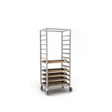 Тележка для подносов и гастроемкостей (12 секций) сталь ,H=167,4,L=69,B=47,8см металлич.