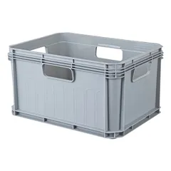 Ящик для продуктов «Евробокс» сплошной (от -20 °C) полипроп. 21,5л ,H=22,L=40,B=30см серый